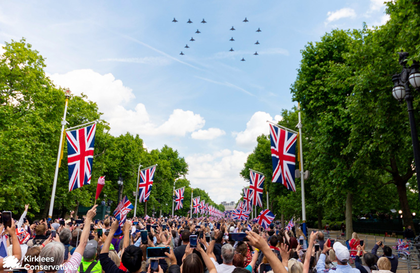 The Platinum Jubilee flypast in London