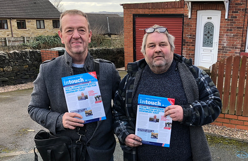 Keith Mallinson Campaigning in Dewsbury East