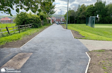 Cllr John Taylor praises improvement work at Highburton Rec